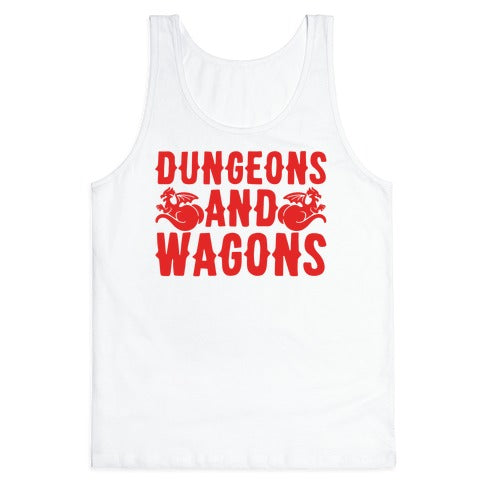 Dungeons And Wagons Parody Tank Top